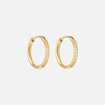 Zircon Örhängen 18k Guldplätering 16mm