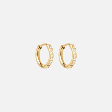 Zircon Örhängen 18k Guldplätering 12mm