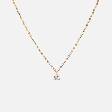 Isdroppe Zircon Halsband 18k Guldplätering