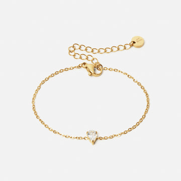Isdroppe Zircon Armband 18k Guldplätering