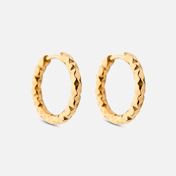 Astra örhängen med ringar 18k Guldplätering 18 mm