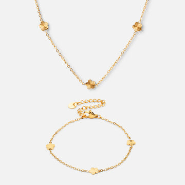 Scattered Flower Armbånd + halskæde 18K Guldbelagt - Josephine Nord