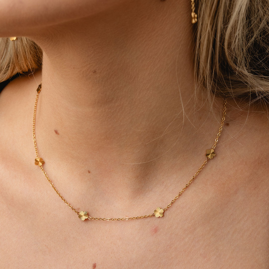 Scattered Flower Armbånd + halskæde 18K Guldbelagt - Josephine Nord