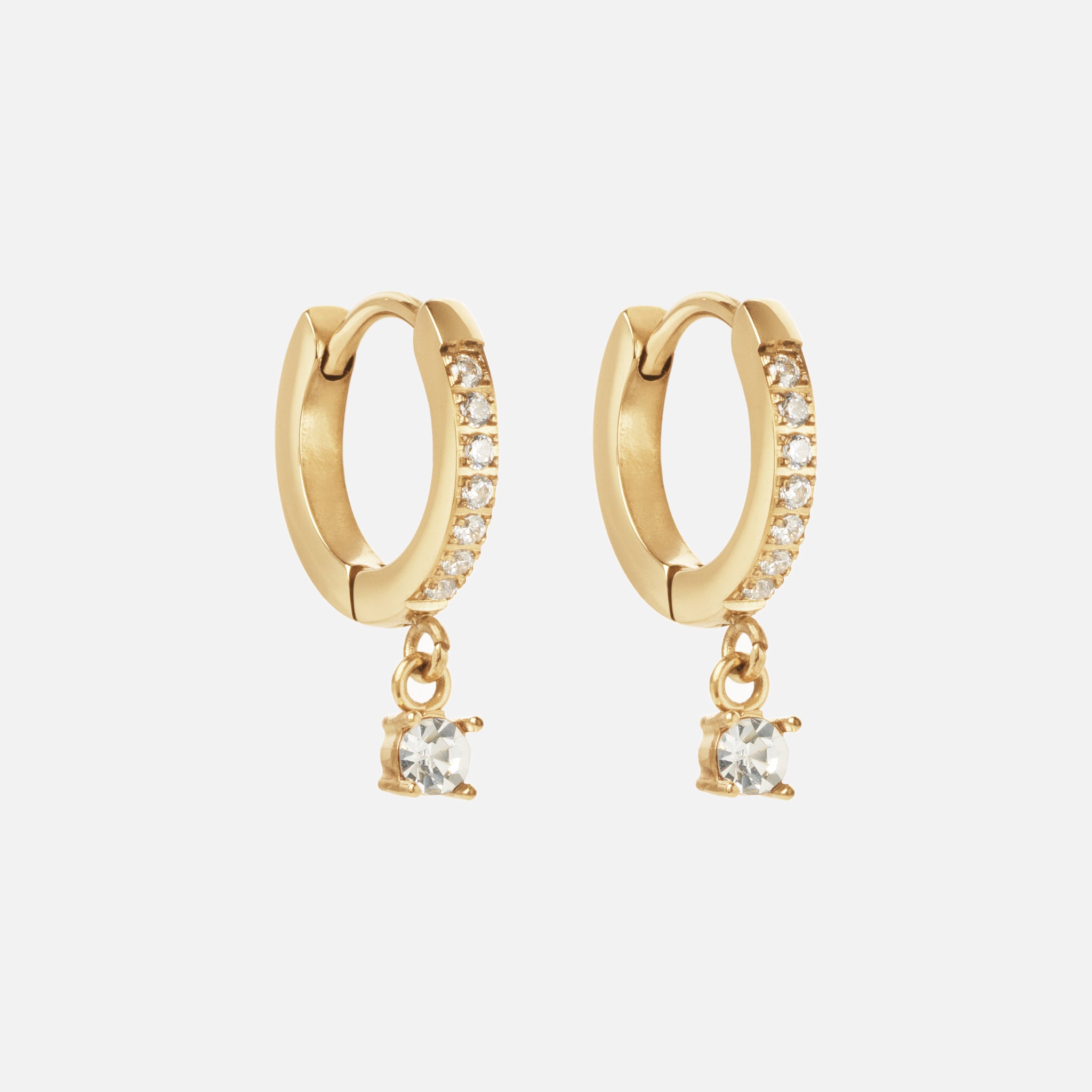 Zirkon Drops Örhängen 18k Guldplätering