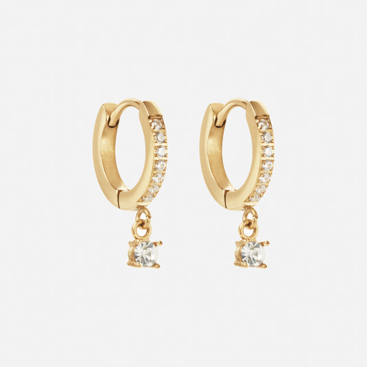 Zirkon Drops Örhängen 18k Guldplätering