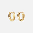 Wavy hoops 18k Guldplätering 14mm
