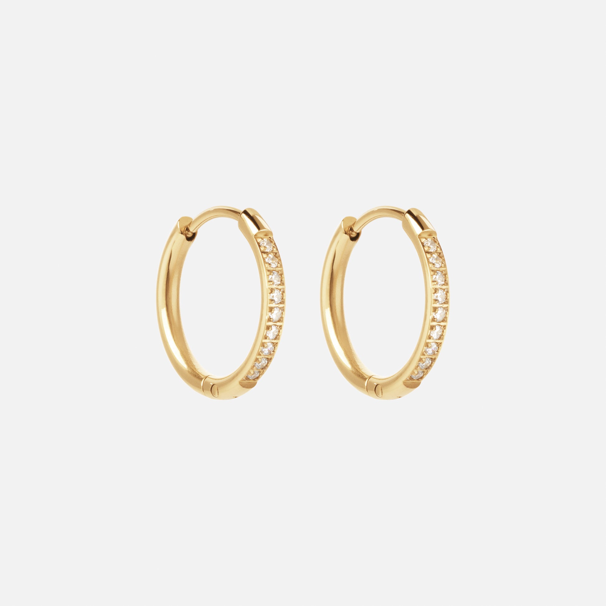 Zircon Örhängen 18k Guldplätering 16mm