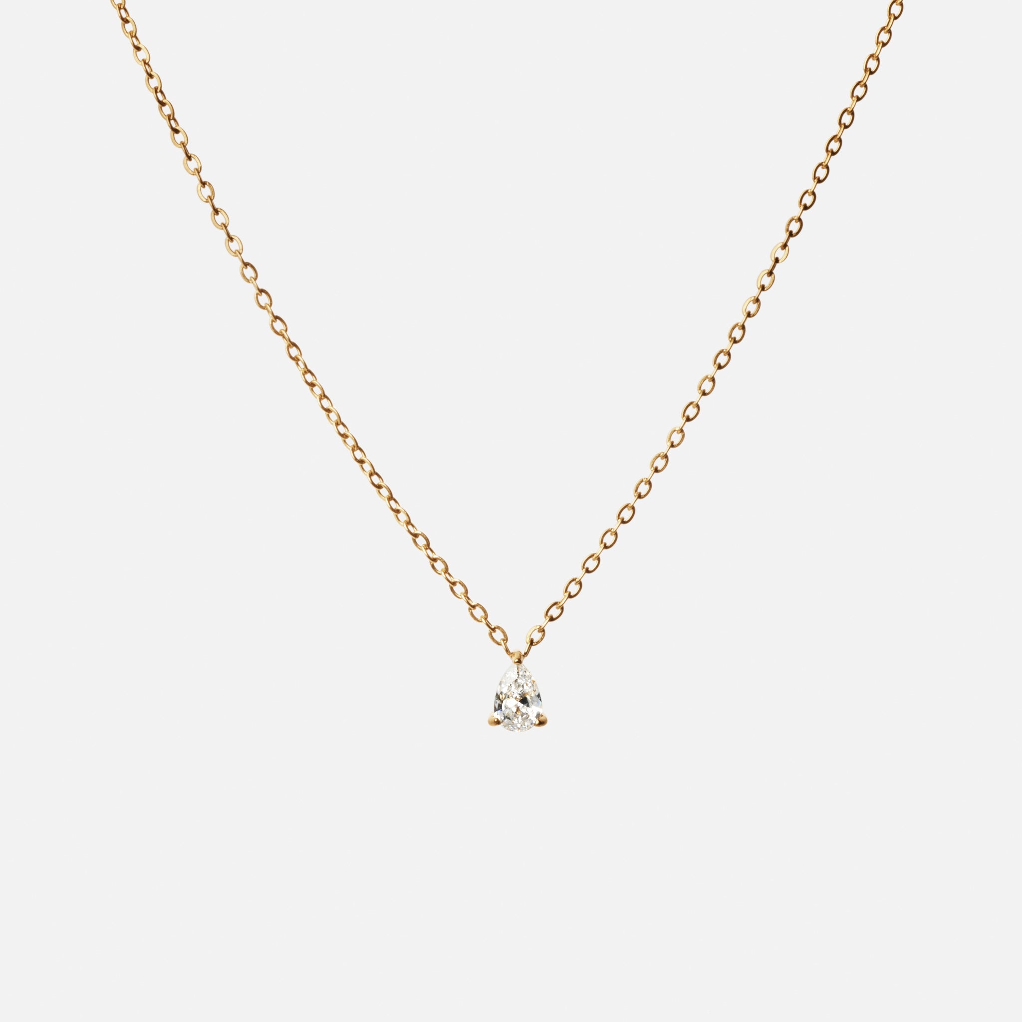 Isdroppe Zircon Halsband 18k Guldplätering