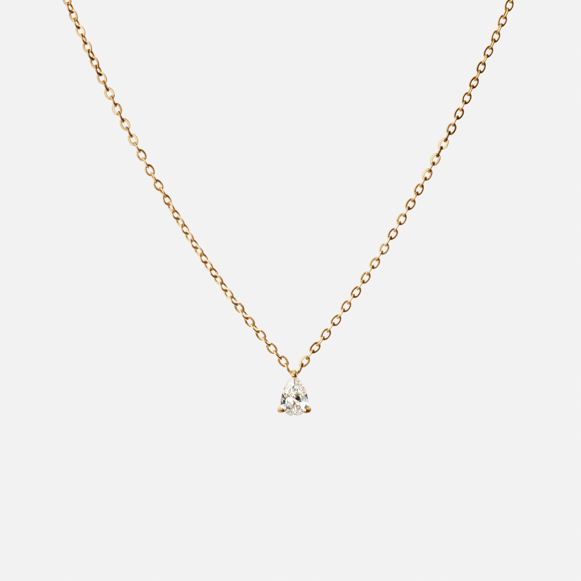 Isdroppe Zircon Halsband 18k Guldplätering