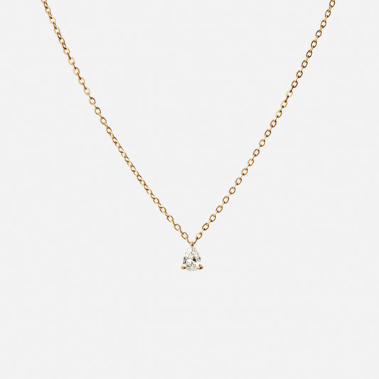 Isdroppe Zircon Halsband 18k Guldplätering