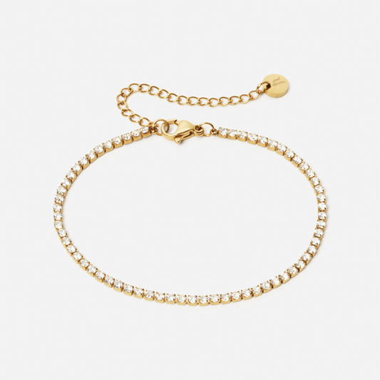 Tennisarmband med zirkoner 18K Guldplätering