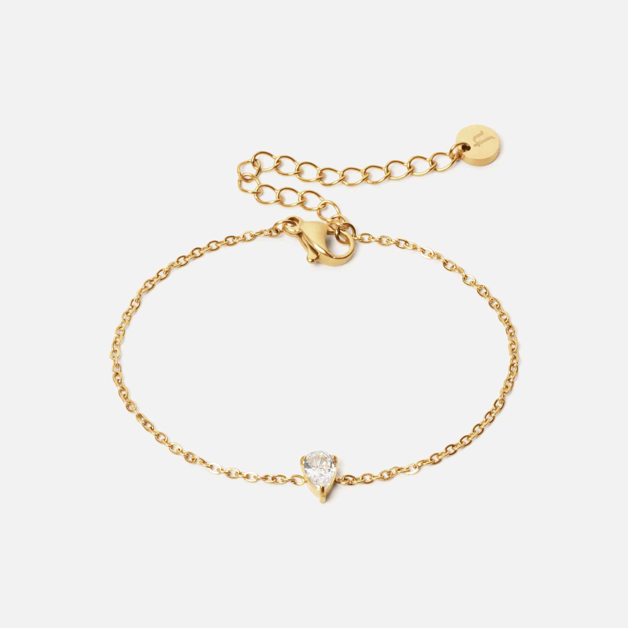 Isdroppe Zircon Armband 18k Guldplätering