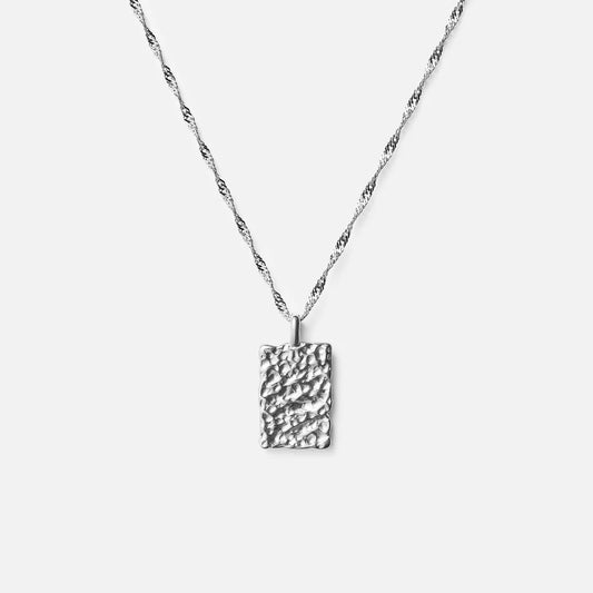 Meteor Kvadratiskt halsband Silverfärgad