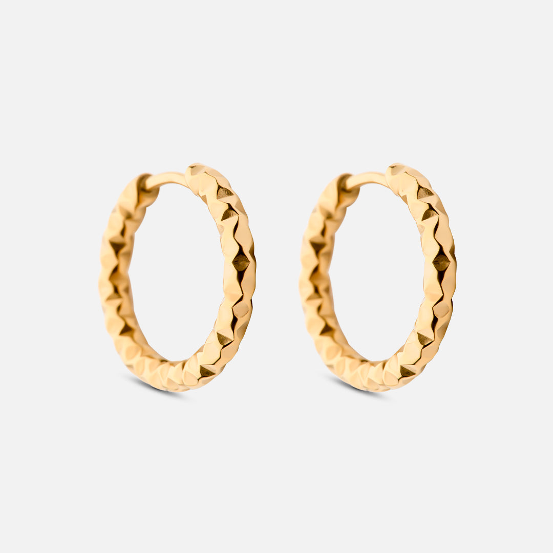 Astra örhängen med ringar 18k Guldplätering 18 mm