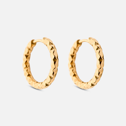 Astra örhängen med ringar 18k Guldplätering 18 mm
