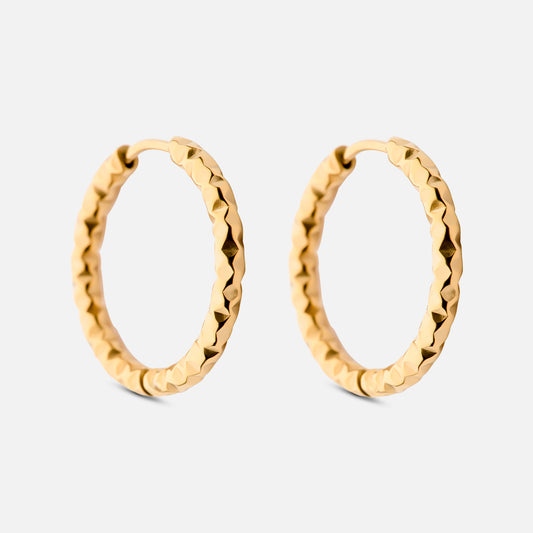 Astra örhängen med ringar 18k Guldplätering 22 mm