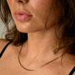 Halsband & armband med platt orm 18K Guldplätering 2 mm