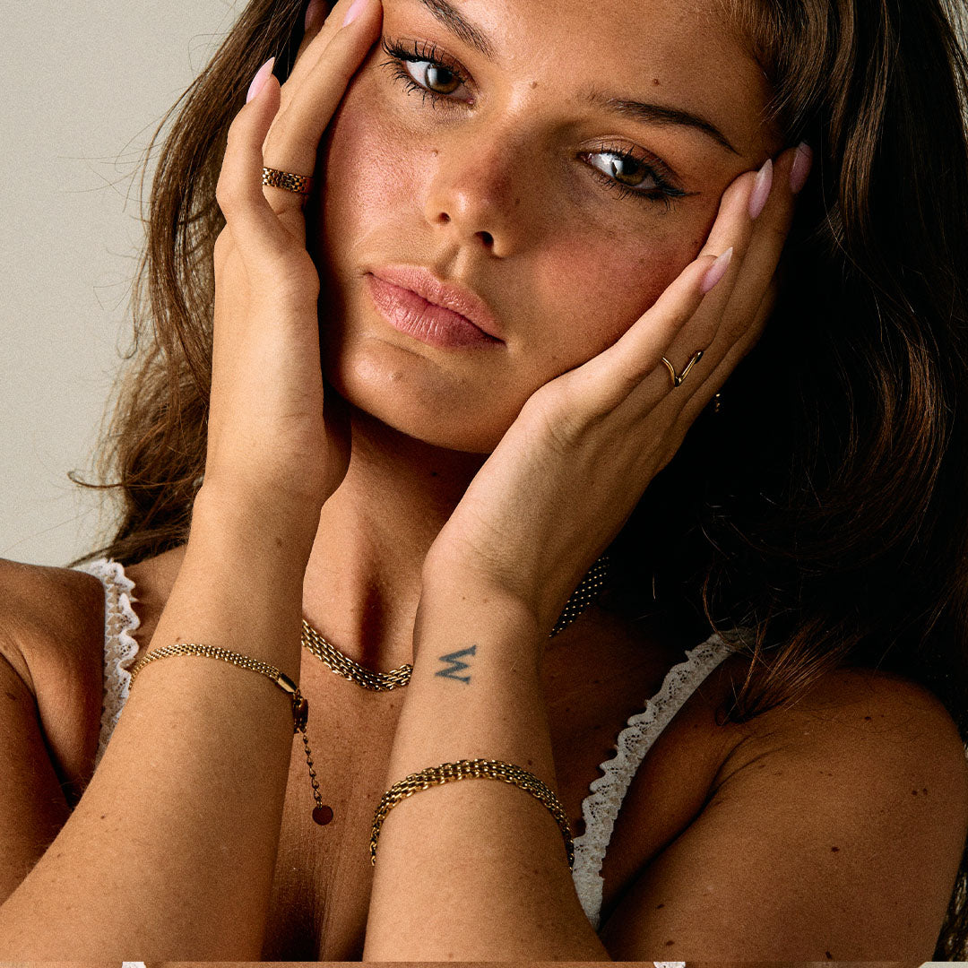 Selene armband 18k Guldplätering 3 mm