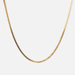 Halsband med platt orm 18K Guldplätering 2 mm
