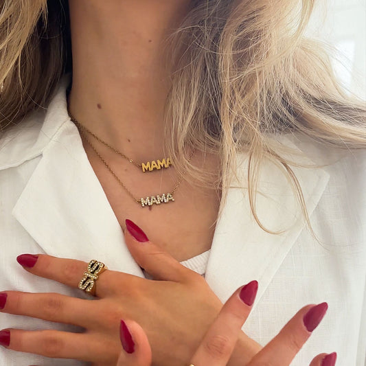 Mama Halsband 18k Guldplätering