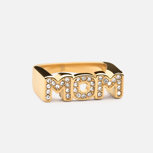 Mom Zirkonring 18k Guldplätering
