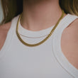 Panser Facet Halsband 18k Guldplätering 6mm - video