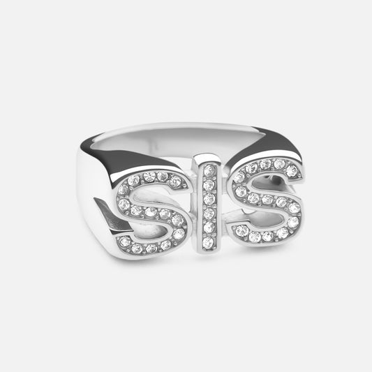 SIS Zirkonring silverfärgad
