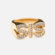 SIS Ring med zirkoner 18K Guldplätering