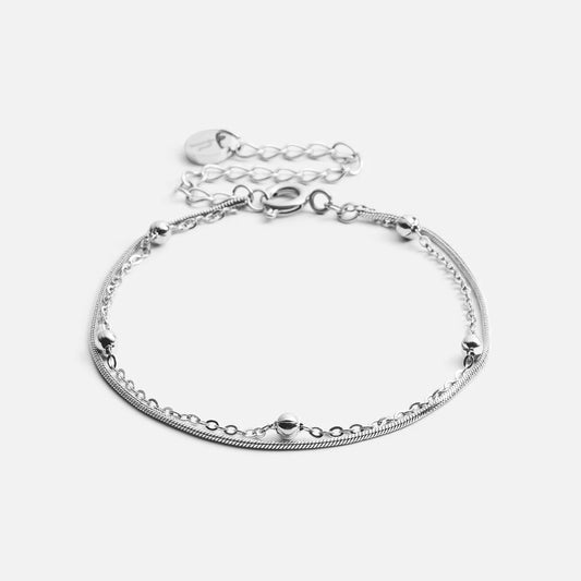 Snake Rope Armband Silverfärgad